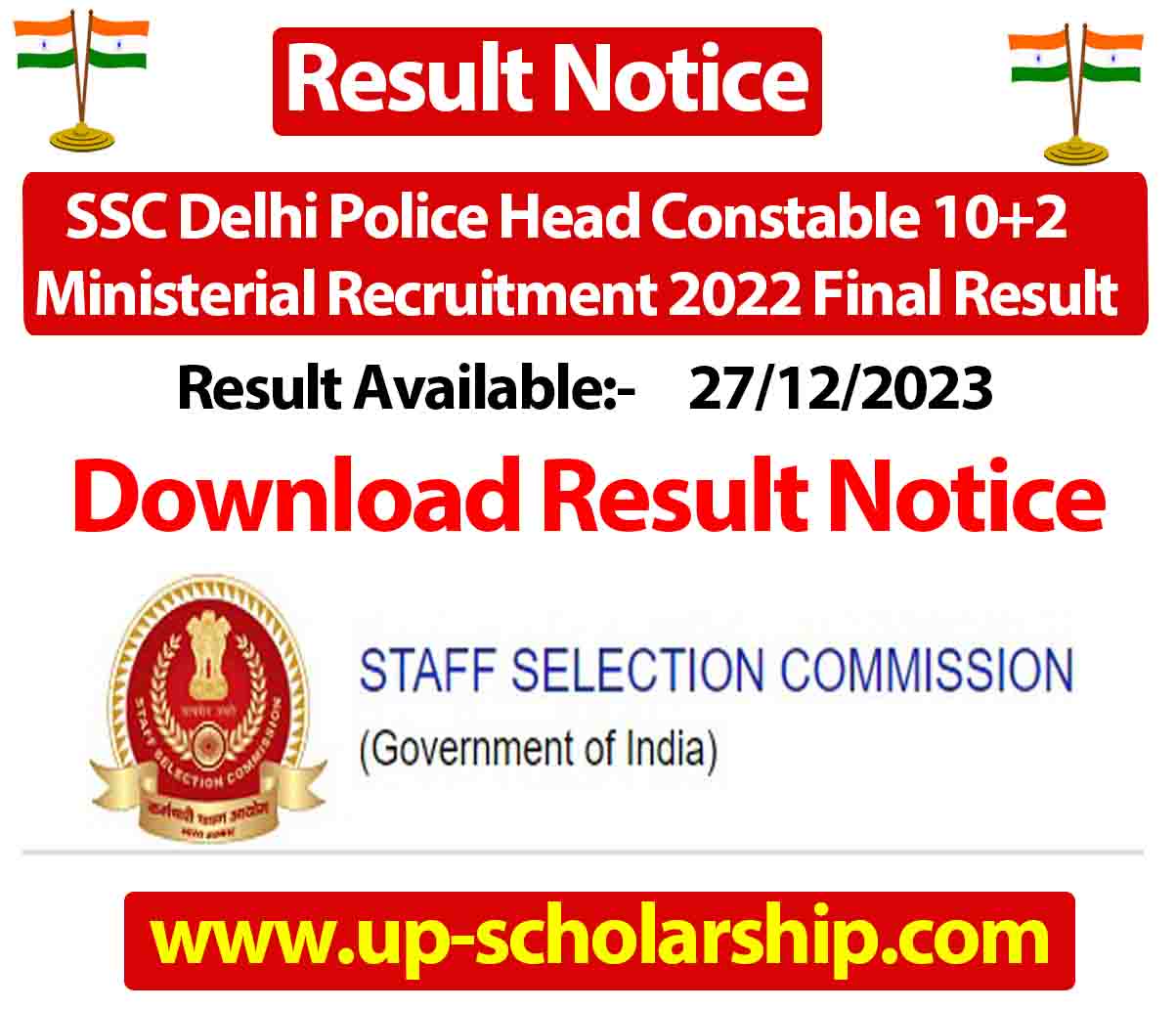 SSC Delhi Police Head Constable 10 2 Ministerial Recruitment 2022 Final