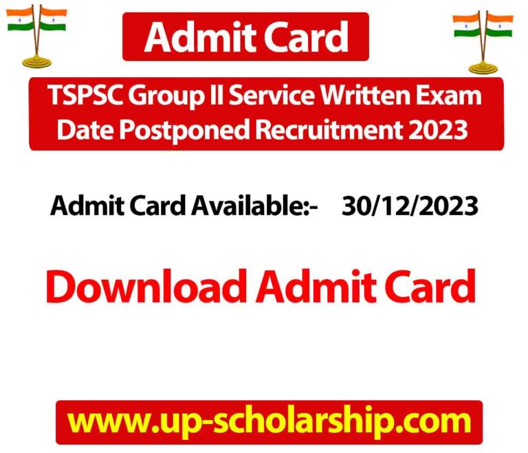 TSPSC Group II Service Written Exam Date Postponed Recruitment 2023