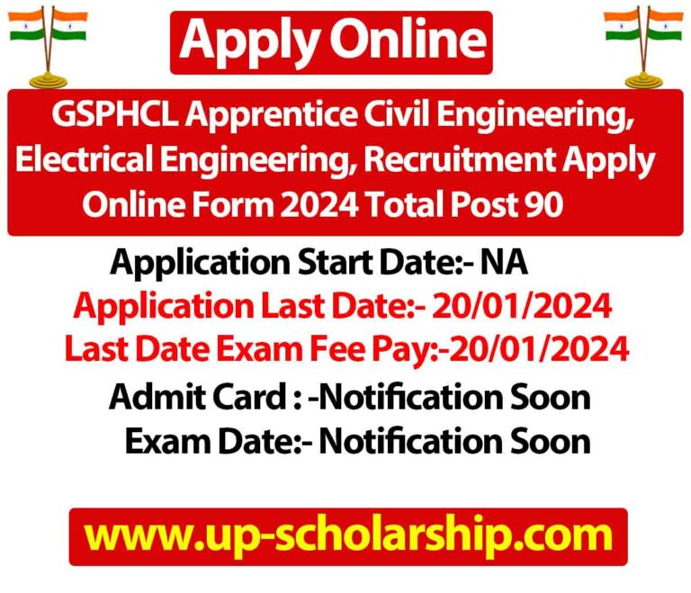 GSPHCL Apprentice Civil Engineering, Electrical Engineering, Recruitment Apply Online Form 2024 Total Post 90