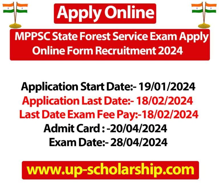 MPPSC State Forest Service Exam Apply Online Form Recruitment 2024