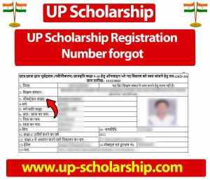 UP Scholarship Registration Number forgot